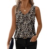 image:imageWIHOLL Womens Tank Tops Loose Casual Summer Tops Eyelet V Neck Basic Sleeveless Shirts Trendy 2026Leopard