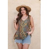 image:imageWIHOLL Womens Tank Tops Loose Casual Summer Tops Eyelet V Neck Basic Sleeveless Shirts Trendy 2026Orange Ethnic Floral