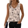 image:imageWIHOLL Womens Tank Tops Loose Casual Summer Tops Eyelet V Neck Basic Sleeveless Shirts Trendy 2026Printbeige