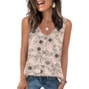 image:imageWIHOLL Womens Tank Tops Loose Casual Summer Tops Eyelet V Neck Basic Sleeveless Shirts Trendy 2026Printbeige