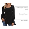 image:imageWIHOLL Womens Tops Dressy Casual Fall Sweaters Square Neck Fashion Clothes 20230black