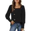 image:imageWIHOLL Womens Tops Dressy Casual Fall Sweaters Square Neck Fashion Clothes 20230black