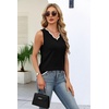 image:imageWIHOLL Womens V Neck Lightweight Sweaters Vest Dressy Casual Trendy Tank Tops AllSeason Cozy OutfitsBlack