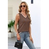 image:imageWIHOLL Womens V Neck Lightweight Sweaters Vest Dressy Casual Trendy Tank Tops AllSeason Cozy OutfitsBrown