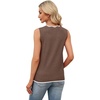 image:imageWIHOLL Womens V Neck Lightweight Sweaters Vest Dressy Casual Trendy Tank Tops AllSeason Cozy OutfitsBrown
