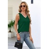 image:imageWIHOLL Womens V Neck Lightweight Sweaters Vest Dressy Casual Trendy Tank Tops AllSeason Cozy OutfitsGreen