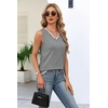 image:imageWIHOLL Womens V Neck Lightweight Sweaters Vest Dressy Casual Trendy Tank Tops AllSeason Cozy OutfitsGrey