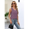 image:imageWIHOLL Womens V Neck Lightweight Sweaters Vest Dressy Casual Trendy Tank Tops AllSeason Cozy OutfitsLilac