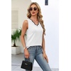 image:imageWIHOLL Womens V Neck Lightweight Sweaters Vest Dressy Casual Trendy Tank Tops AllSeason Cozy OutfitsWhite