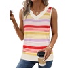 image:imageWIHOLL Womens V Neck Lightweight Sweaters Vest Dressy Casual Trendy Tank Tops AllSeason Cozy OutfitsZrainbow Striped