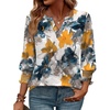 image:imageWIHOLL 34 Length Sleeve Womens Tops Summer Shirts Spring Vacation Outfits Dressy Casual Trendy Fall S3XL02multi Teal
