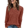 image:imageWIHOLL Long Sleeve Shirts for Women V Neck Tops Tunic Fall Winter Sweaters 2025 Clothes