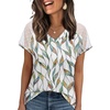 image:imageWIHOLL Summer Tops for Women V Neck TShirts Swiss Dot Short Sleeve Shirts Casual Fashion Blouses