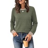 image:imageWIHOLL Womens Long Sleeve Tops Fall Outfits Crewneck Shirts Winter ClothingGreen