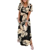 Floral Black Leaves