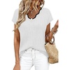 image:imageWIHOLL Womens Summer Tops Cap Sleeve Sweater V Neck Shirts Beach Vacation Clothes Business Casual Fashion Clothing0white