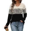 image:imageWIHOLL Womens Sweaters Trendy Tops Long Sleeve Shirts Fall Outfits FashionLeopard Apricot