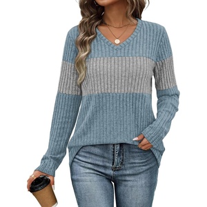 image:imageWIHOLL Womens Sweaters Trendy Tops Long Sleeve Shirts Fall Outfits FashionMuted Blue Grey