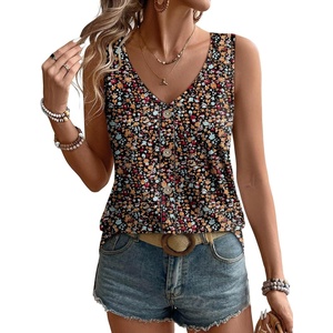 image:imageWIHOLL Womens Tank Tops Loose Casual Summer Tops Eyelet V Neck Basic Sleeveless Shirts Trendy 2026Multicolor