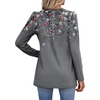 image:imagePlus Size Clothes for Women Trendy Fall Fashion Must Haves Long Sleeve Ladies Tops Business Casual Work Shirts Floral Grey 3XL