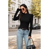 image:imageWIHOLL Long Sleeve Shirt for Women Puff Sleeve Knit Tops Casual 2026Black