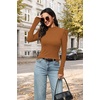 image:imageWIHOLL Long Sleeve Shirt for Women Puff Sleeve Knit Tops Casual 2026Caramel
