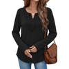 image:imageWIHOLL Long Sleeve Shirts for Women Boho Tops 2026 Fall Fashion ClothesBlack