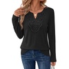 image:imageWIHOLL Long Sleeve Shirts for Women Boho Tops 2026 Fall Fashion ClothesBlack