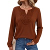 image:imageWIHOLL Long Sleeve Shirts for Women Boho Tops 2026 Fall Fashion ClothesCaramel