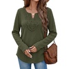 image:imageWIHOLL Long Sleeve Shirts for Women Boho Tops 2026 Fall Fashion ClothesGreen
