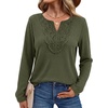 image:imageWIHOLL Long Sleeve Shirts for Women Boho Tops 2026 Fall Fashion ClothesGreen