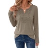 image:imageWIHOLL Long Sleeve Shirts for Women Boho Tops 2026 Fall Fashion ClothesKhaki
