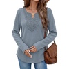 image:imageWIHOLL Long Sleeve Shirts for Women Boho Tops 2026 Fall Fashion ClothesLight Blue