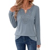 image:imageWIHOLL Long Sleeve Shirts for Women Boho Tops 2026 Fall Fashion ClothesLight Blue