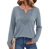 image:imageWIHOLL Long Sleeve Shirts for Women Boho Tops 2026 Fall Fashion ClothesLight Blue