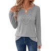 image:imageWIHOLL Long Sleeve Shirts for Women Boho Tops 2026 Fall Fashion ClothesLight Gray