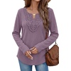 image:imageWIHOLL Long Sleeve Shirts for Women Boho Tops 2026 Fall Fashion ClothesPurple