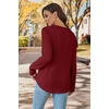 image:imageWIHOLL Long Sleeve Shirts for Women Boho Tops 2026 Fall Fashion ClothesRed