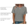 image:imageWIHOLL Summer Tops for Women 2026 Trendy Short Sleeve Shirts Crew Neck Tops Curved Hem Fashion ClothingGray