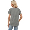 image:imageWIHOLL Summer Tops for Women 2026 Trendy Short Sleeve Shirts Crew Neck Tops Curved Hem Fashion ClothingGray