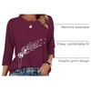 image:imageWIHOLL Womens 34 Length Sleeve Tops Crewneck Graphic Tees Casual Tunic Tops to Wear with Leggings Fashion Clothing Outfits2dandelion Print 2