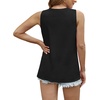 image:imageWIHOLL Womens Summer Tank Tops Pleated Round Neck Sleeveless Tops for Women Casual FlowyBlack