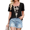 image:imageWIHOLL Womens Summer Tops Trendy 2 in 1 Blouses Short Sleeve Shirts Casual T Shirts Beach Vacation ClothesCarbon Black
