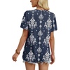 image:imageWIHOLL Womens Summer Tops Trendy Short Sleeve T Shirts Pleated Crewneck Tees Blouses Dressy Casual Outfits Fashion ClothingPrint 6