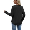 image:imageWIHOLL Womens Sweatshirts No Hood Cozy Sweaters Pullover Long Sleeve T Shirts Round Neck Tops Side Split Black S