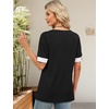 image:imageWIHOLL Womens Tops Boho Summer Outfits 2026 Short Sleeve Shirts with Bottons Beach Vacation Clothes Casual S3XL01black