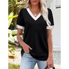 image:imageWIHOLL Womens Tops Boho Summer Outfits 2026 Short Sleeve Shirts with Bottons Beach Vacation Clothes Casual S3XL01black