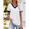image:imageWIHOLL Womens Tops Boho Summer Outfits 2026 Short Sleeve Shirts with Bottons Beach Vacation Clothes Casual S3XL01white