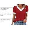 image:imageWIHOLL Womens Tops Boho Summer Outfits 2026 Short Sleeve Shirts with Bottons Beach Vacation Clothes Casual S3XL02red