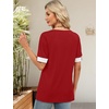 image:imageWIHOLL Womens Tops Boho Summer Outfits 2026 Short Sleeve Shirts with Bottons Beach Vacation Clothes Casual S3XL02red